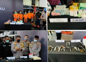 Polda Riau Gulung Sindikat Narkoba Bersenjata