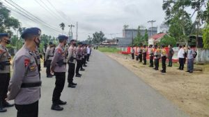 Ratusan Personel Gabungan Amankan Rapat Pleno Penghitungan Suara Tingkat Kabupaten Inhu