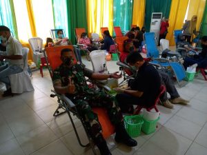 Komandan Koramil 04/Lph dan Personil Hadiri Acara Peresmian Kampung Donor